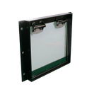 Black Metal Framed One way door with clear flap 