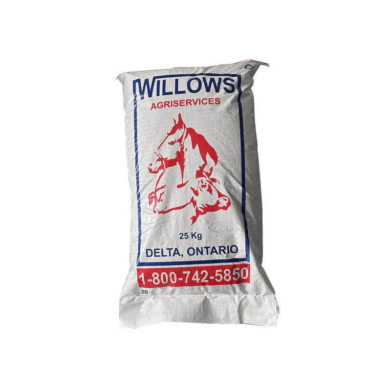 White bag of deer feed