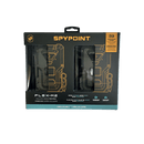 Spypoint Flex-M2 Two Camera  Pack in its original retail packaging, featuring a black box with gold accents and a clear window displaying the two black phone cases inside.