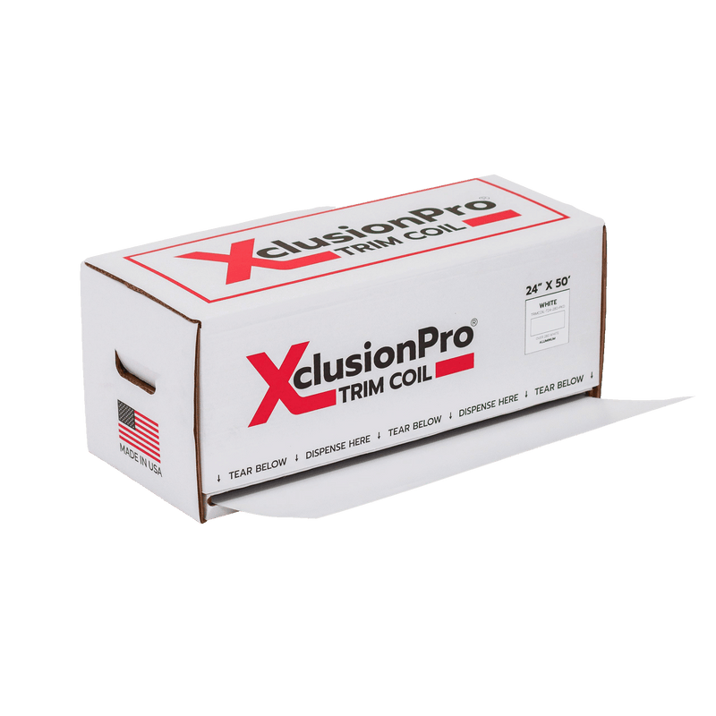 Box of XclusionPro Trim Coil on a white background