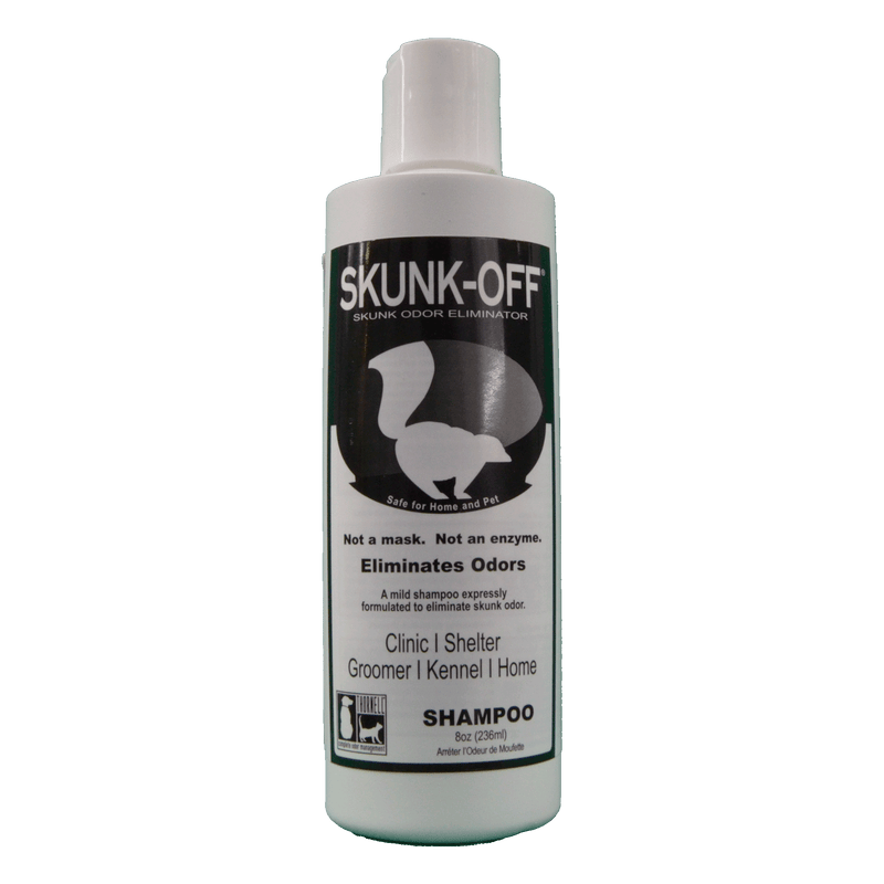 Bottle of Skunk-off shampoo by Thornell