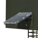 Texas Hunter 12 Volt Solar Charger MOUNTED ON FEEDER